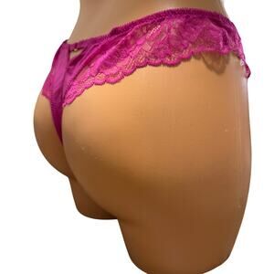 Victoria's Secret Panty Size M Medium High Leg Thong Pink